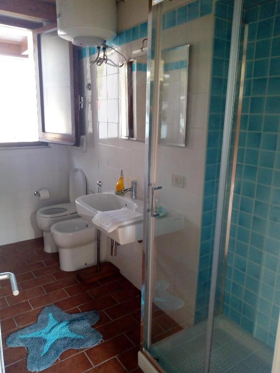 Koupelna v ubytování Villa Marinella