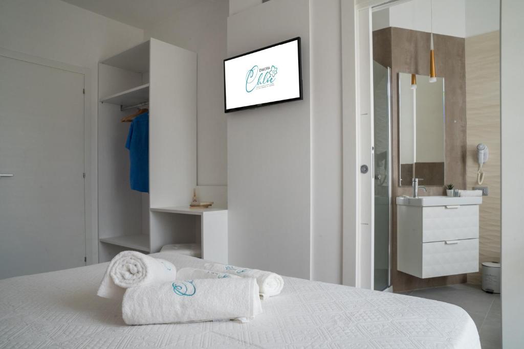 Postel nebo postele na pokoji v ubytování Dimora Chlóe B&B