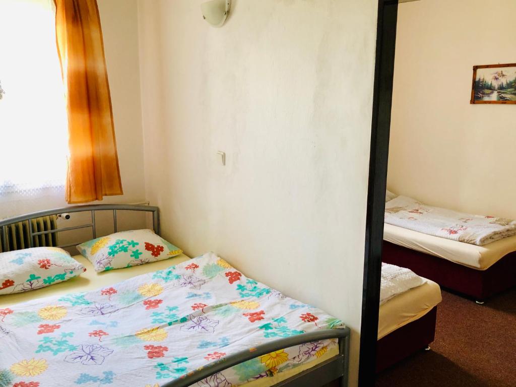 Postel nebo postele na pokoji v ubytování Penzion horská chata Světlá