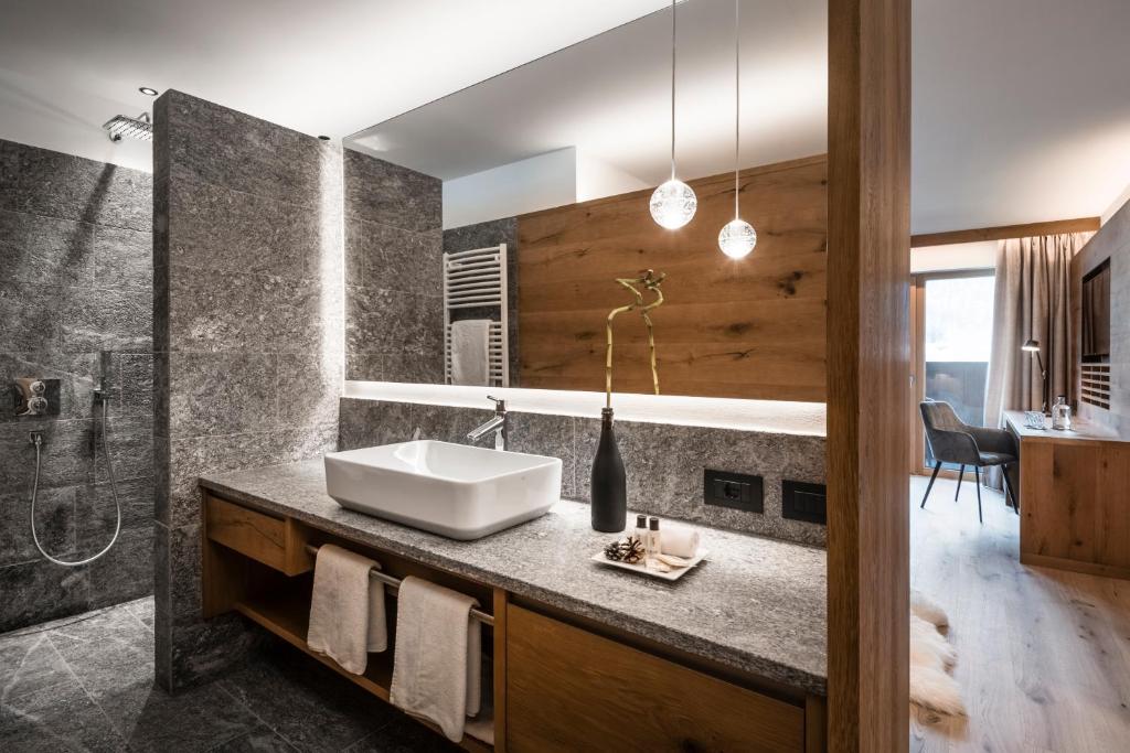 Koupelna v ubytování Hotel La Majun