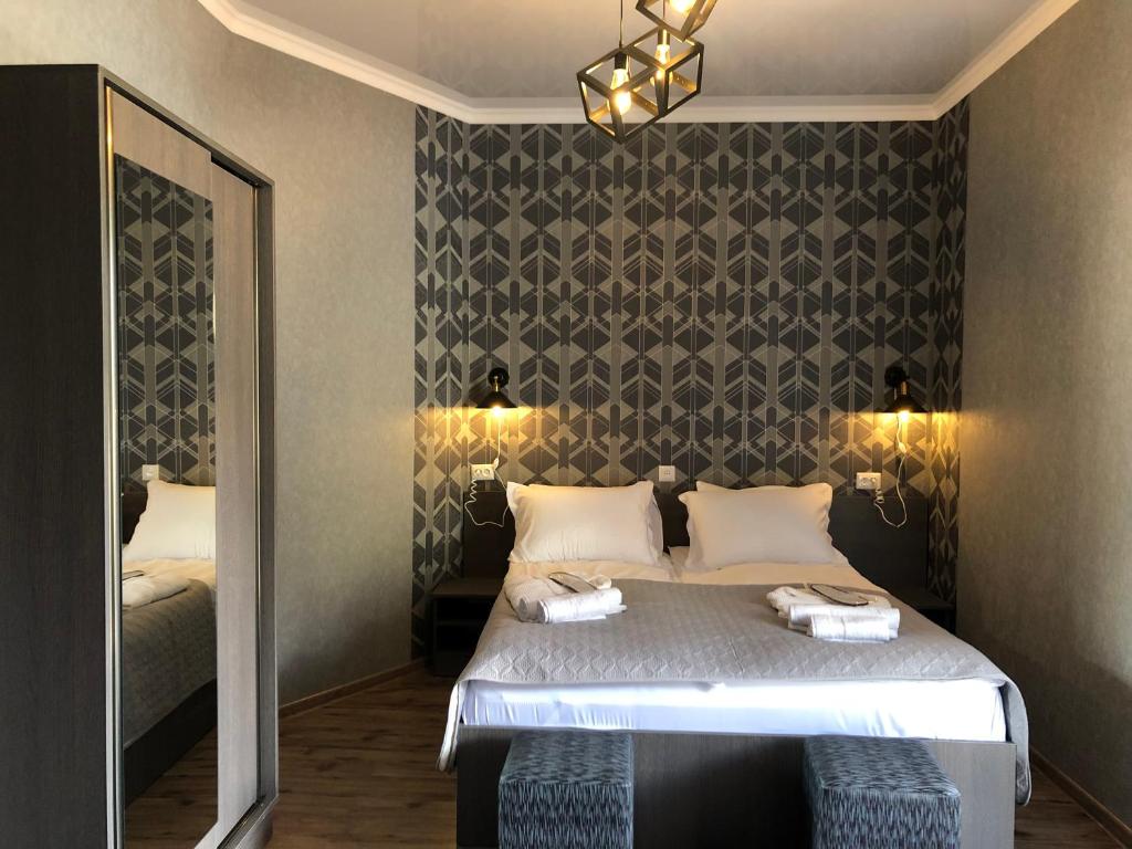Voodi või voodid majutusasutuse Paradise Kazbegi toas