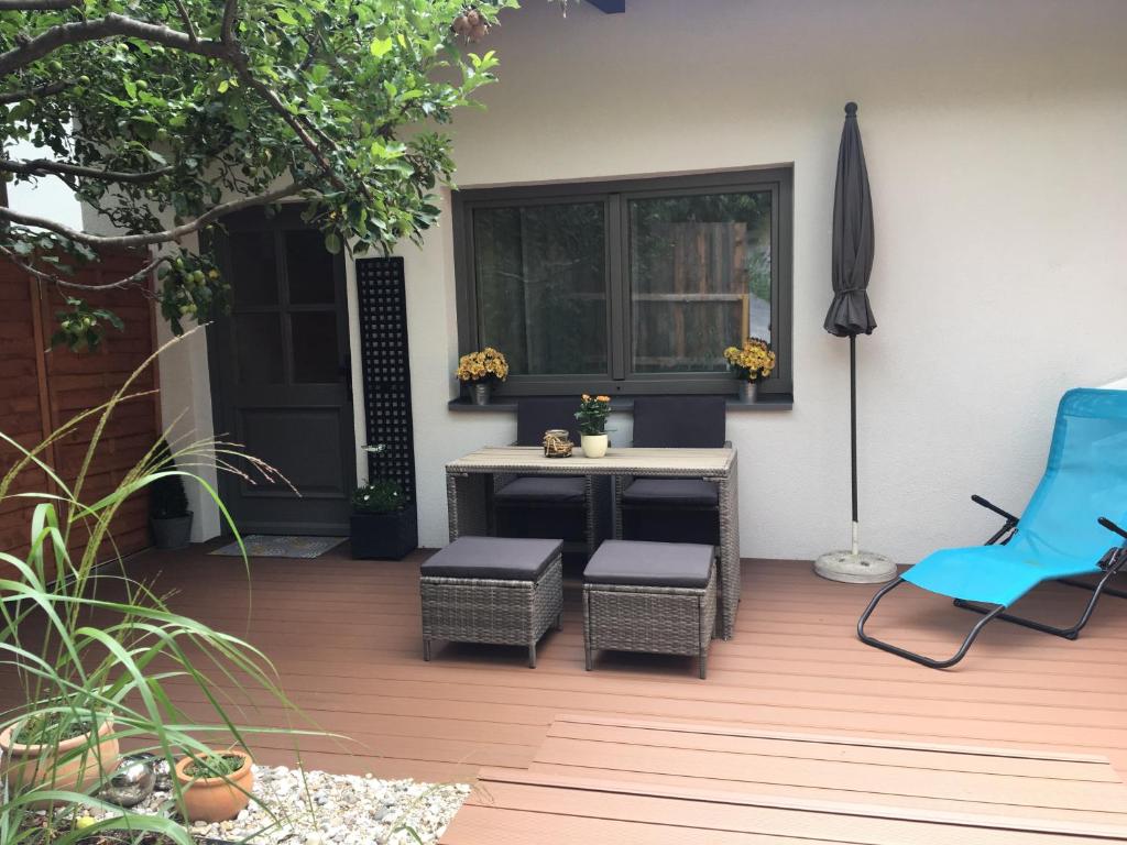 Patio nebo venkovní prostory v ubytování Haus am See