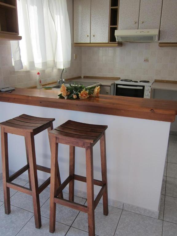 Η κουζίνα ή μικρή κουζίνα στο LIKNO'S Ios island Resort