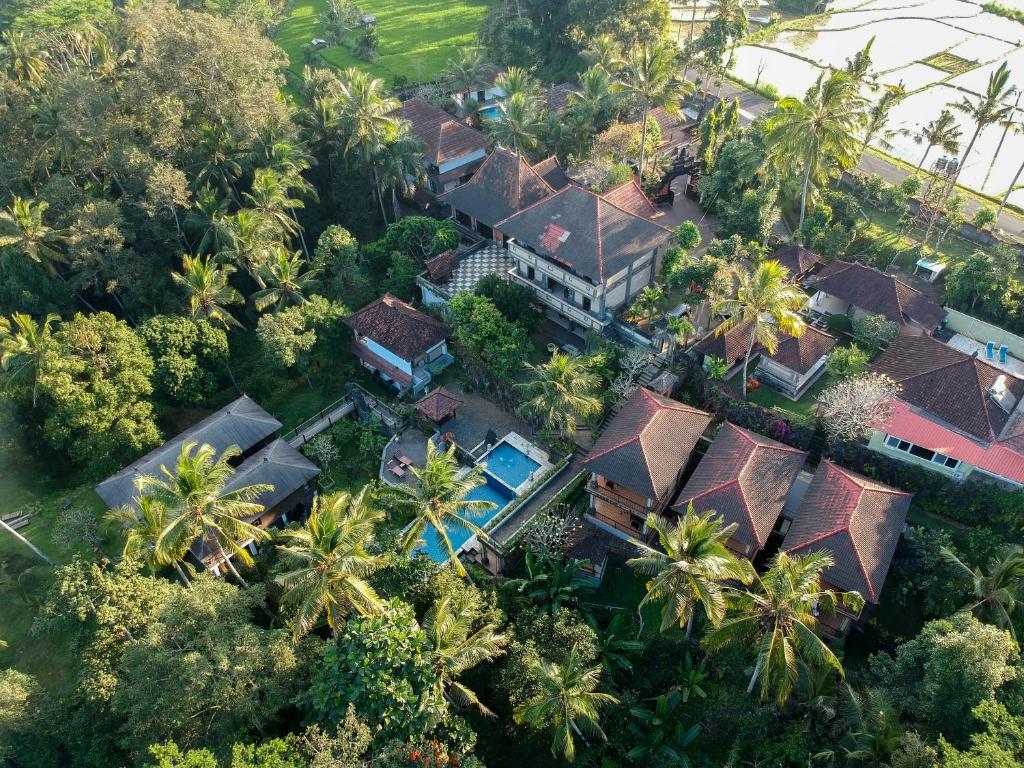 Letecký snímek ubytování Puri Saron Hotel Madangan - Gianyar