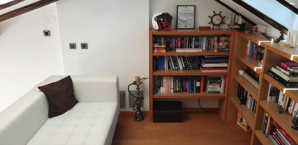 Knihovna v apartmánu