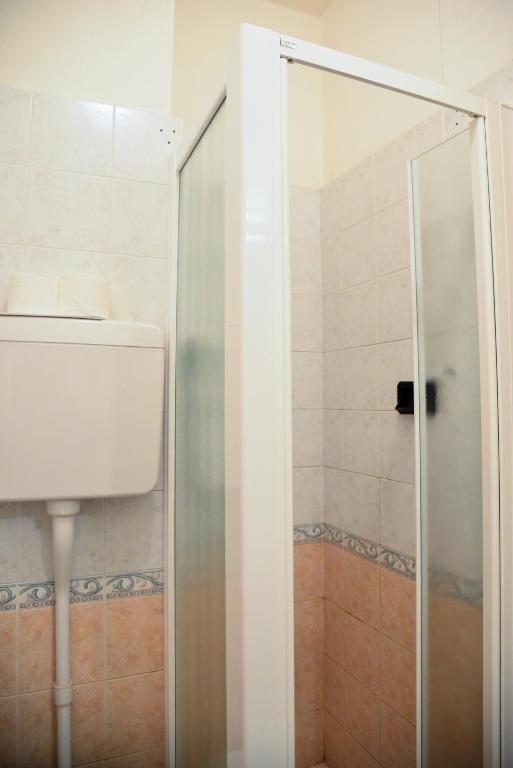 Koupelna v ubytování Hotel Domingo