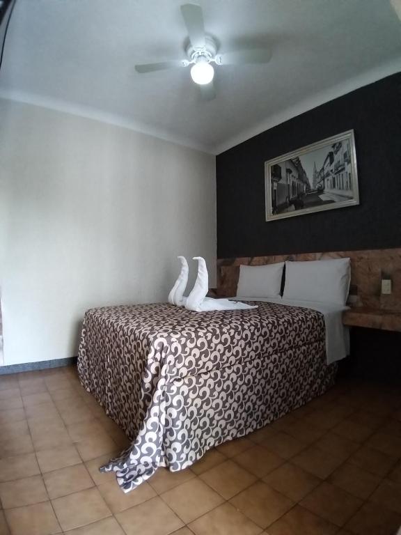 Postel nebo postele na pokoji v ubytování Hotel Aguila
