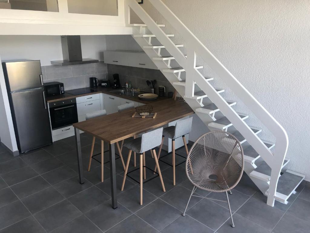 Kuchyň nebo kuchyňský kout v ubytování duplex vue mer exceptionnelle