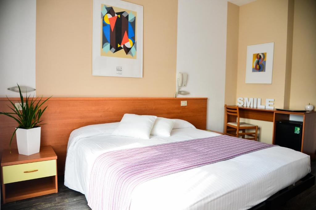 Postel nebo postele na pokoji v ubytování Hotel Domingo