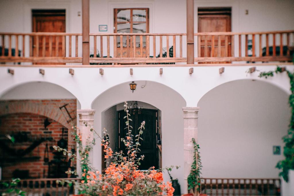 Balkón nebo terasa v ubytování Hotel Casa Alquimia