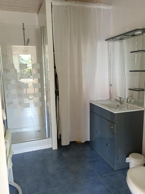 Koupelna v ubytování Appartement Gerezitenia