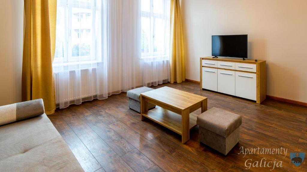 TV a/nebo společenská místnost v ubytování Apartamenty Galicja