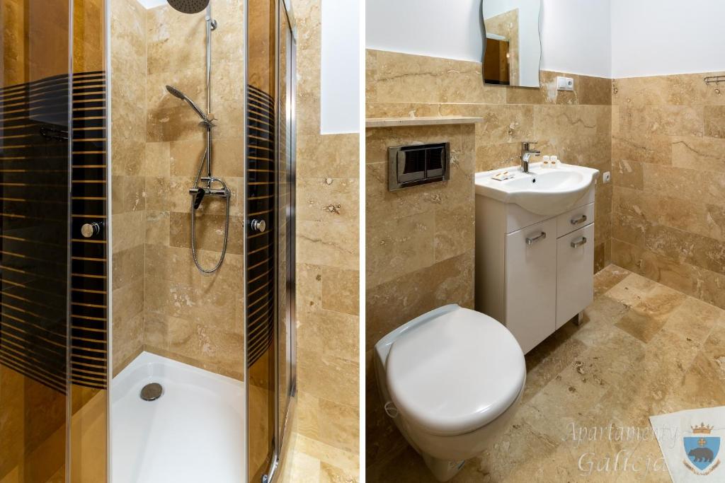 Koupelna v ubytování Apartamenty Galicja