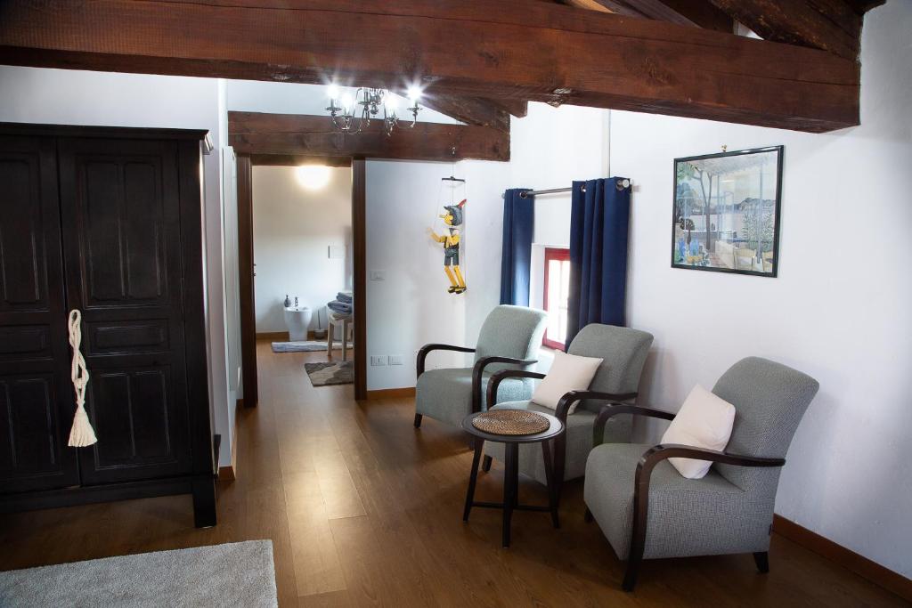 Posezení v ubytování Palazzo Strassoldo bed & breakfast