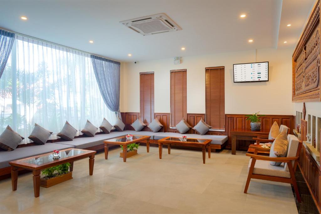 Posezení v ubytování Mony Reach Angkor Hotel
