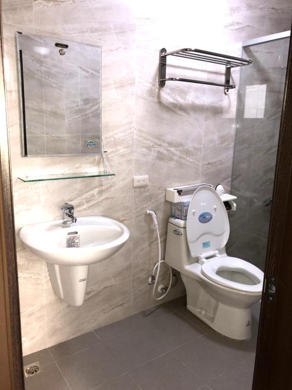 Koupelna v ubytování Warm B&B