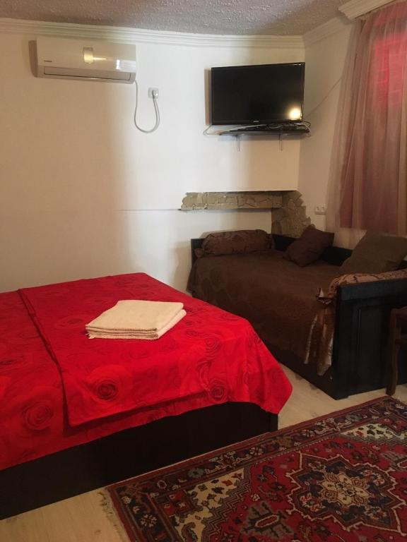 Postel nebo postele na pokoji v ubytování Guest House Mtskheta