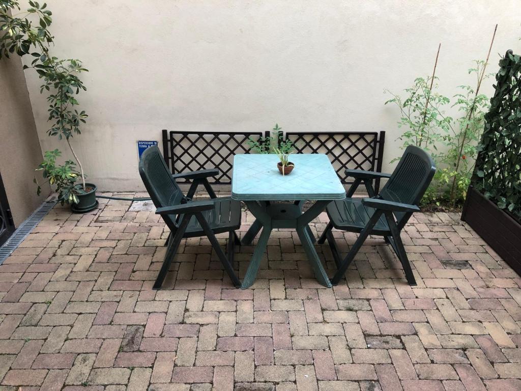 Patio lub wspólna przestrzeń na świeżym powietrzu w obiekcie Cà Batuffolin