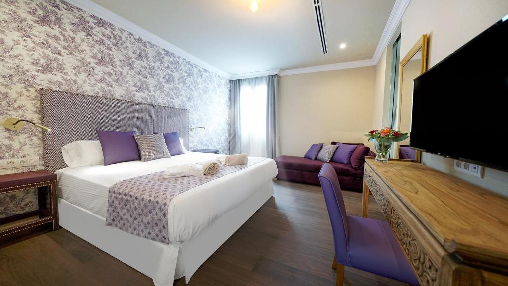 TV a/nebo společenská místnost v ubytování Hotel Emblemático Agáldar