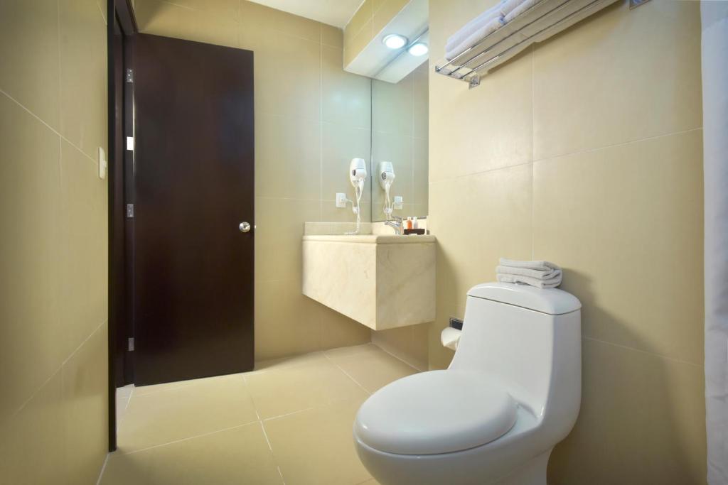 Koupelna v ubytování Hotel Bonampak