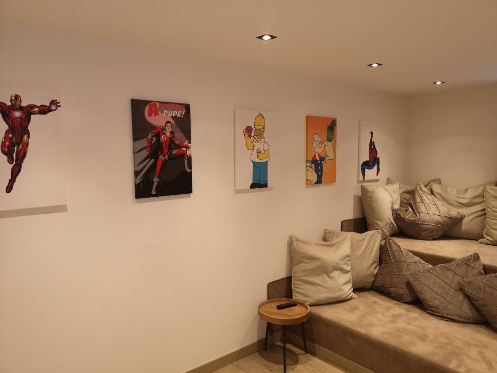 Posezení v ubytování Chalet Fuchsbau