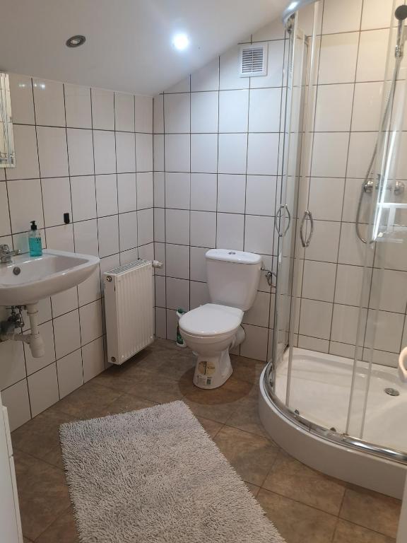 Kúpeľňa v ubytovaní Apartamenty Hejszowina