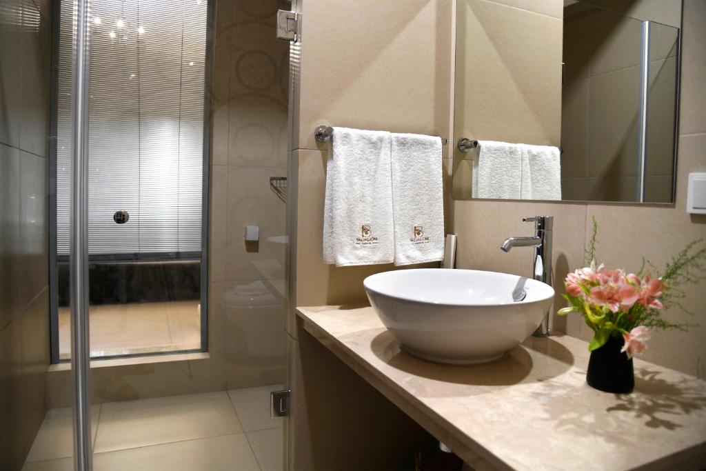 Koupelna v ubytování Badagoni Boutique Hotel Rustaveli