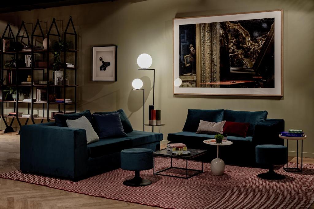 A seating area at Sir Victor Hotel, part of Sircle Collection