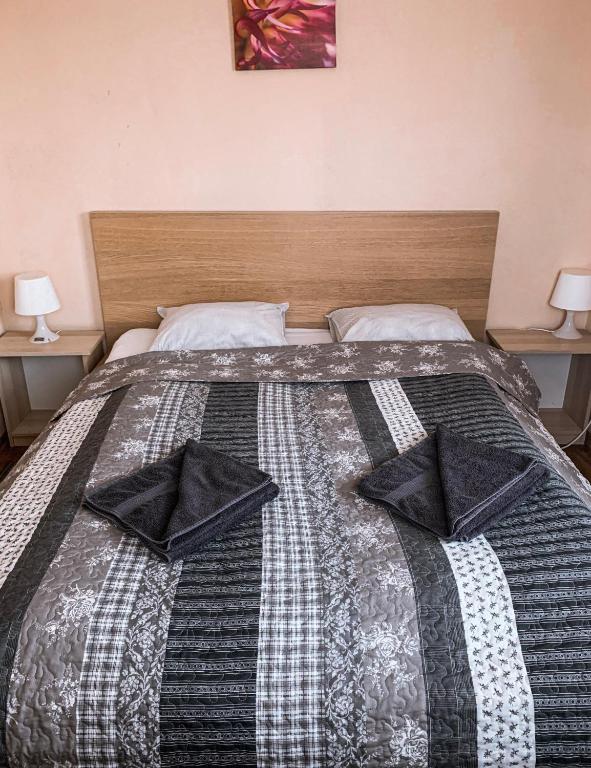Postel nebo postele na pokoji v ubytování Toscan Panzió