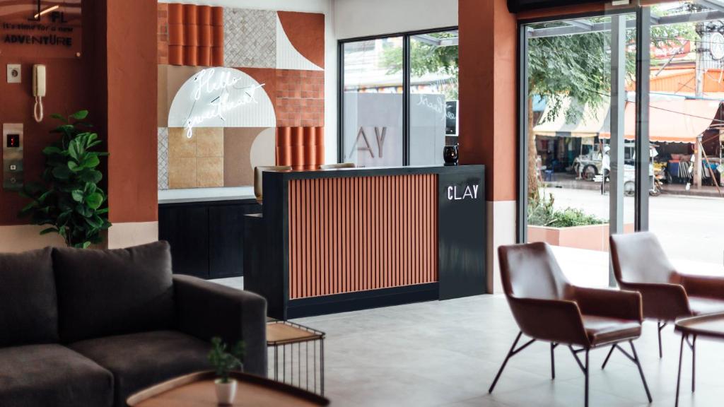 Posezení v ubytování Clay Hotel Udonthani