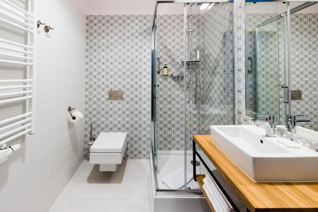 Koupelna v ubytování Hotel Eureka