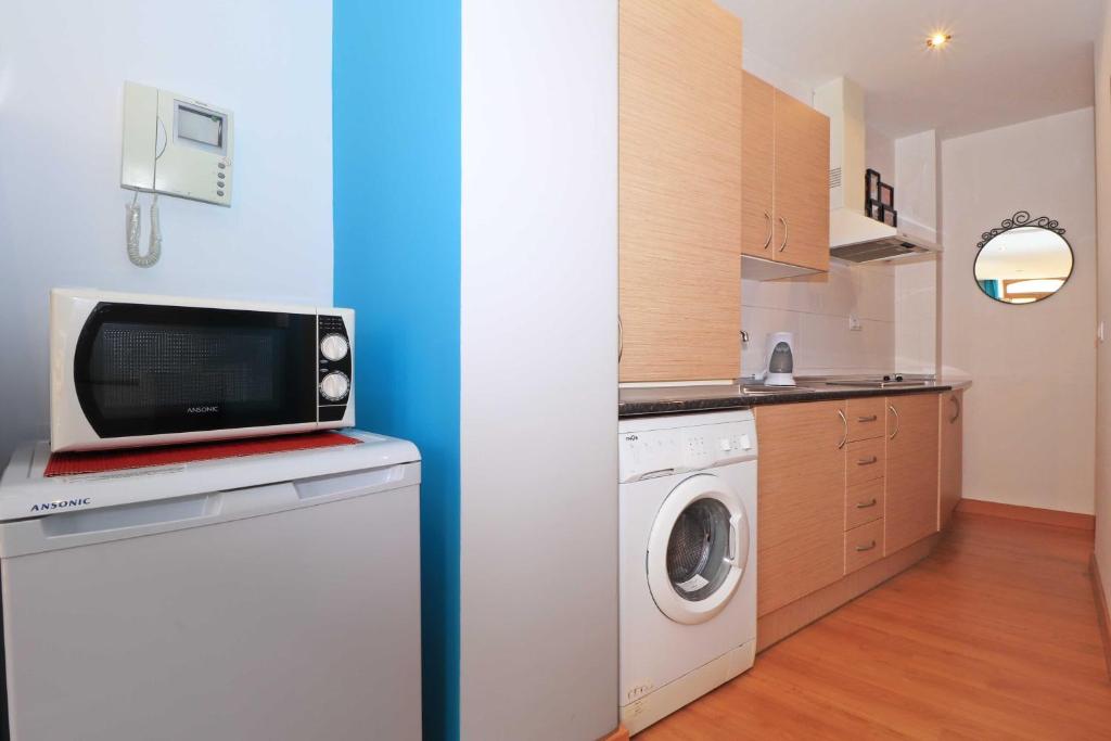 Kuchyň nebo kuchyňský kout v ubytování Del parque flats estudio lagunillas