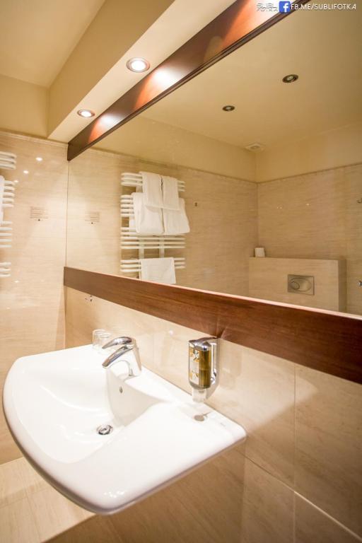 Koupelna v ubytování Hotel Lubicz