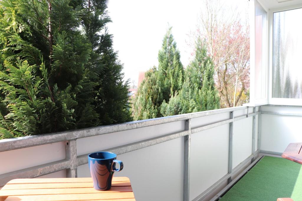 Balkón nebo terasa v ubytování Ferienwohnung Wippsteert - 5 Sterne - mit Balkon und Pkw Stellplatz
