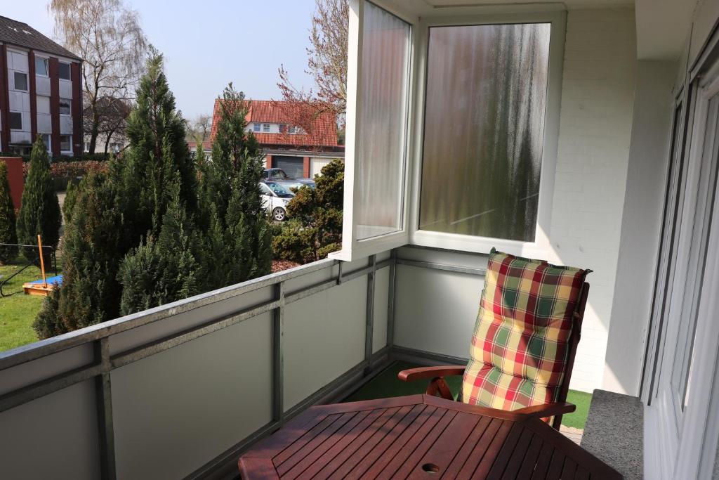 Balkón nebo terasa v ubytování Ferienwohnung Wippsteert - 5 Sterne - mit Balkon und Pkw Stellplatz