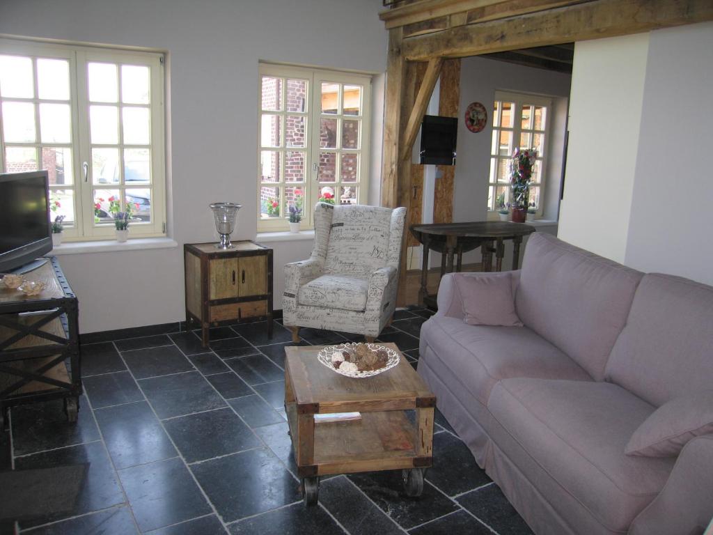 Posezení v ubytování B&B Hoeve Ransberg