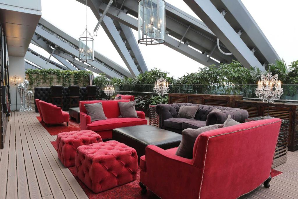 Posezení v ubytování Hotel Éclat Beijing