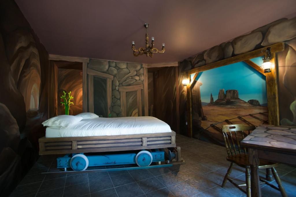Postel nebo postele na pokoji v ubytování Guest house Western-city