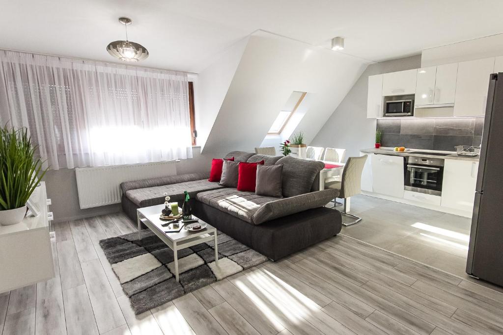 Kuchyňa alebo kuchynka v ubytovaní Grey Suites Pécs