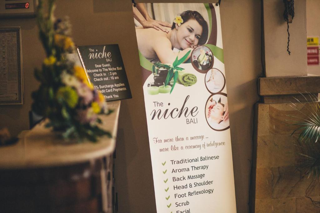 Certifikát, hodnocení, plakát nebo jiný dokument vystavený v ubytování The Niche Bali