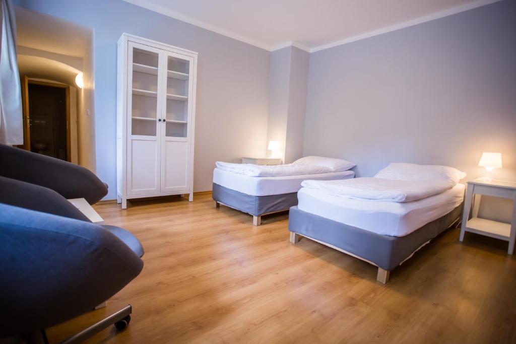 Postel nebo postele na pokoji v ubytování Resort Malevil