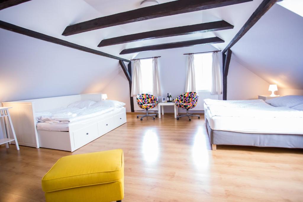Postel nebo postele na pokoji v ubytování Resort Malevil