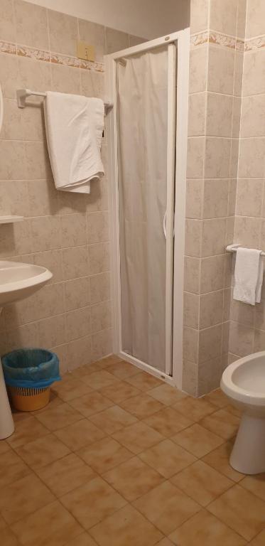 Koupelna v ubytování Hotel Anselmi