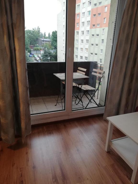 Balkón alebo terasa v ubytovaní Comfortable Apartment close to Spodek