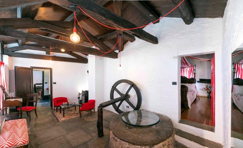 Posezení v ubytování Agriturismo Famiglia al Castello Di Bagnolo