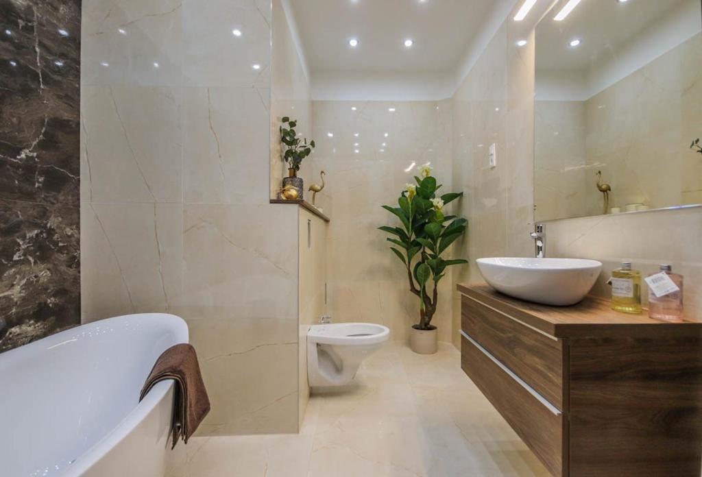 Kúpeľňa v ubytovaní Bengt Apartment Dohány Str.