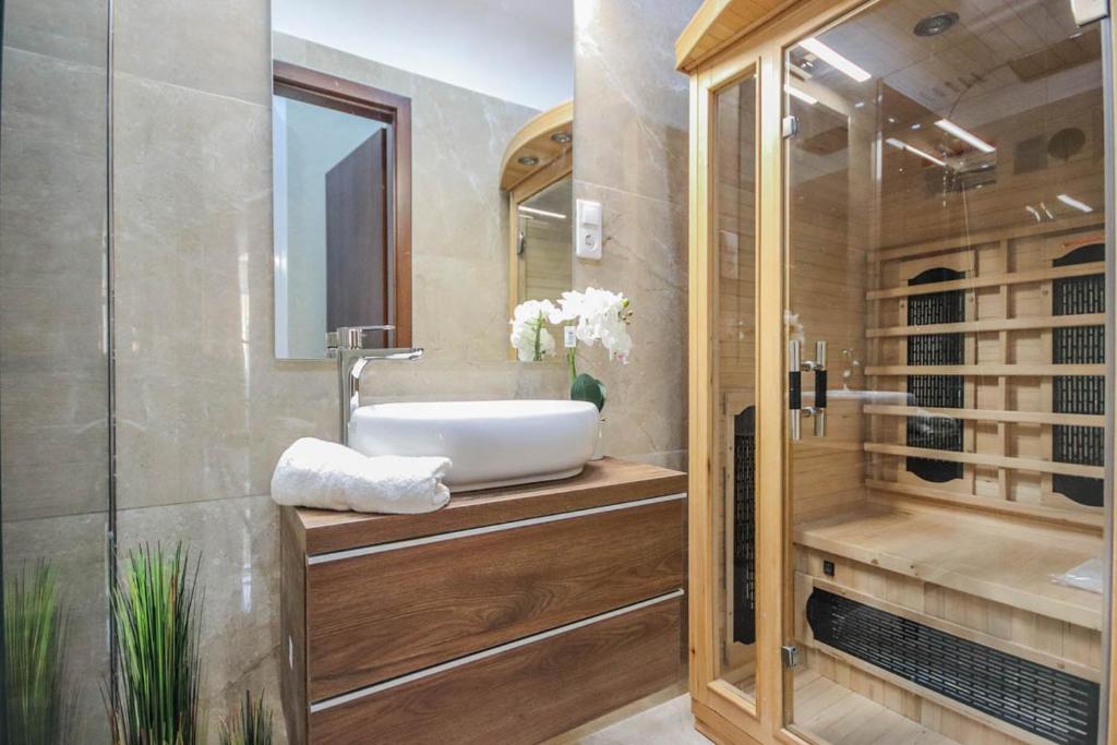 Kúpeľňa v ubytovaní Bengt Apartment Dohány Str.