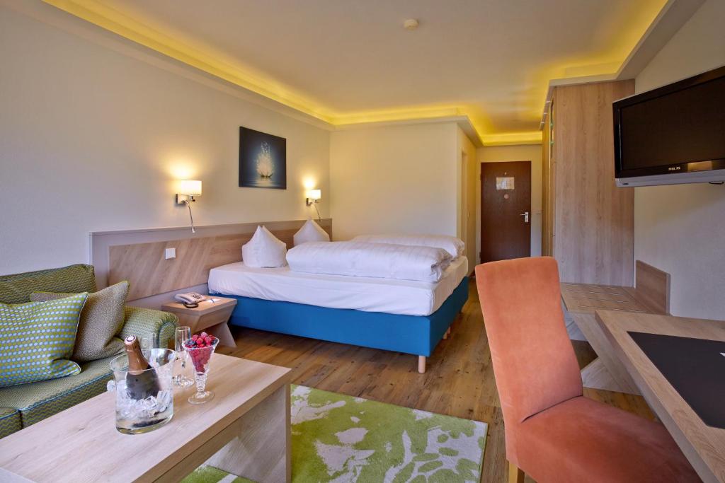 TV a/nebo společenská místnost v ubytování Hotel Schloss Berg
