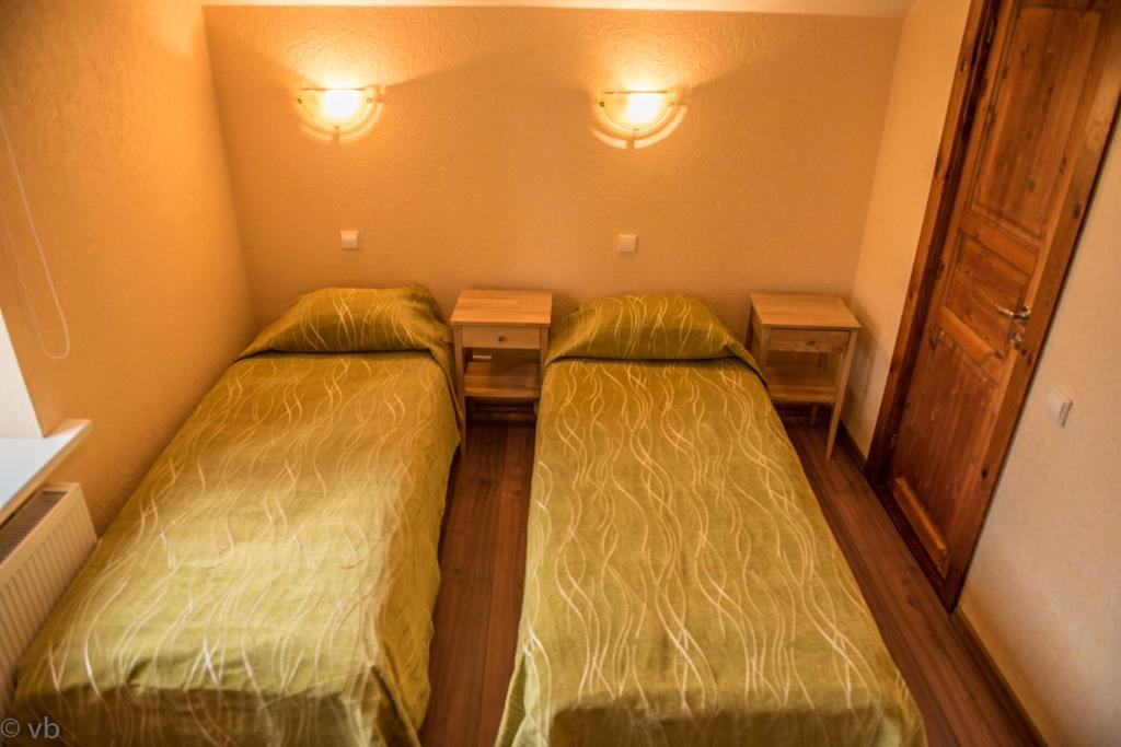 Postel nebo postele na pokoji v ubytování Prie upes