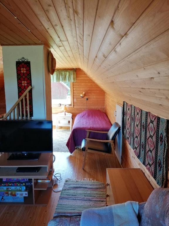TV a/nebo společenská místnost v ubytování Ämtön